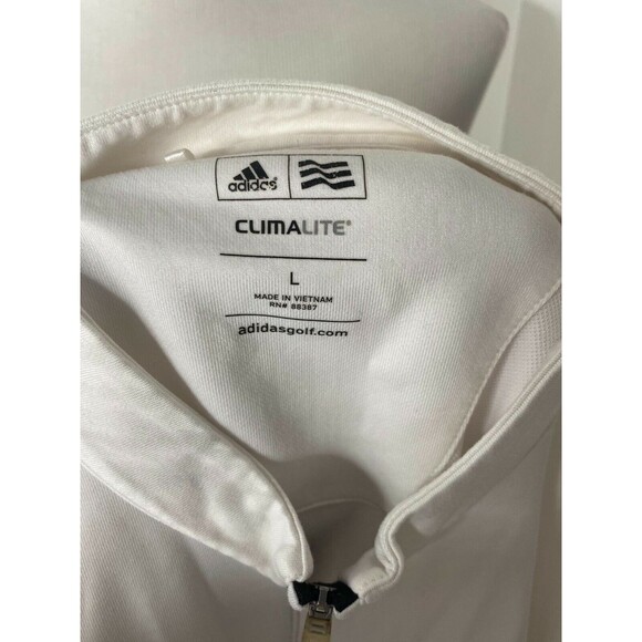 Adidas Women’s Track Jacet White Climalite Full Zip Light Long Sleeve Size Large - Picture 6 of 6